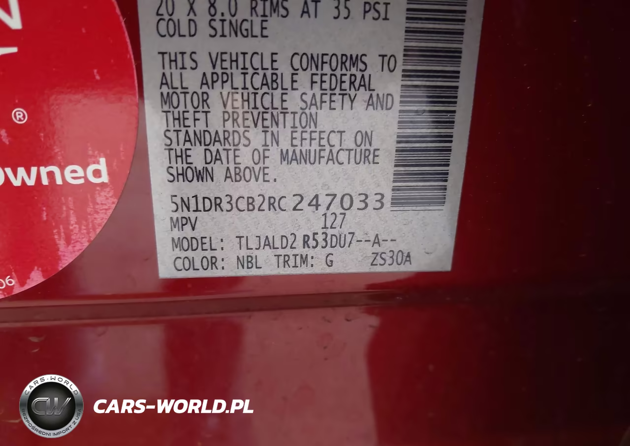 2024 Nissan Pathfinder Sl Fwd VIN:5N1DR3CB2RC247033 - 9