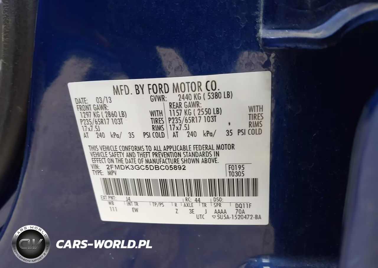 2013 Ford Edge Se VIN:2FMDK3GC5DBC05892 - 9