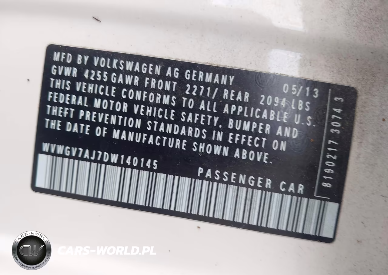 2013 Volkswagen Gti Wolfsburg Edition VIN:WVWGV7AJ7DW140145 - 9