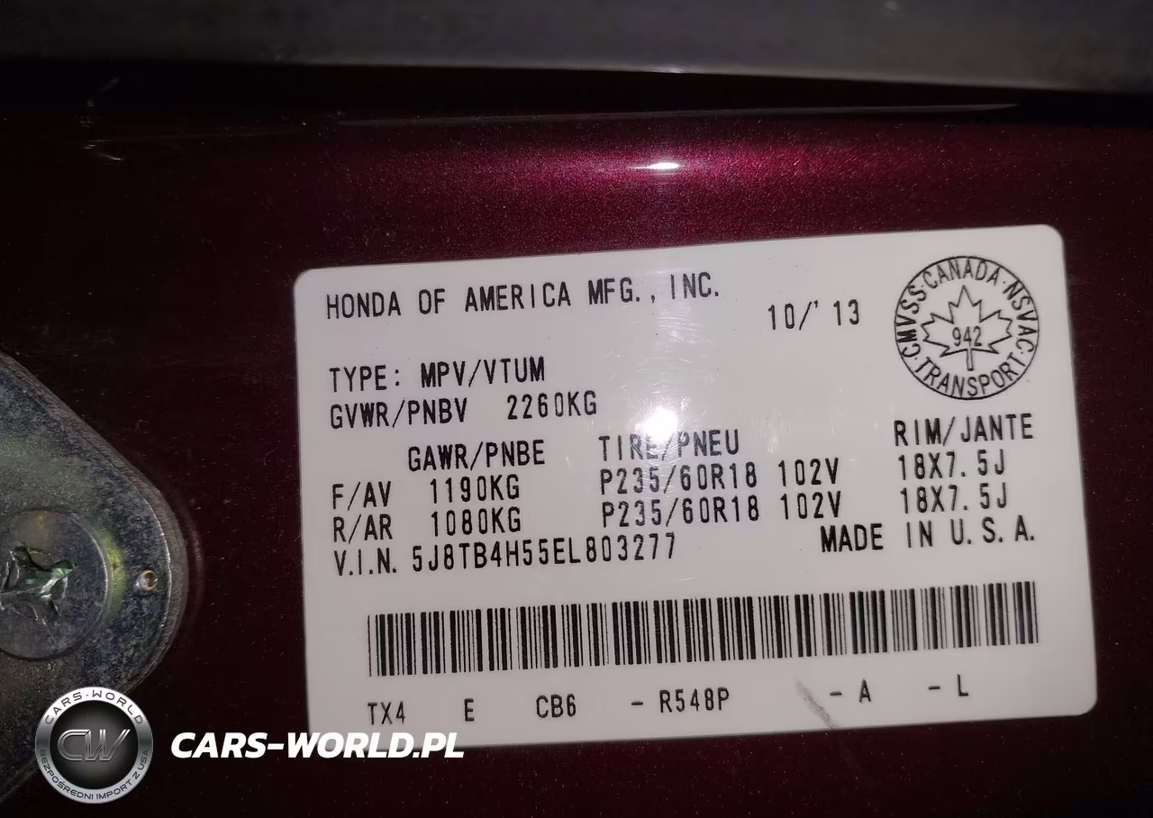 2014 Acura Rdx VIN:5J8TB4H55EL803277 - 9