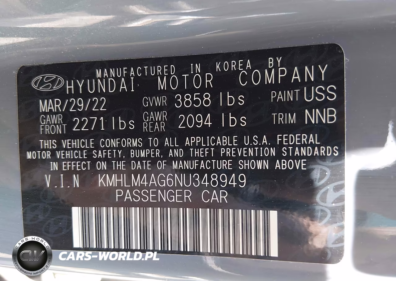 2022 Hyundai Elantra Sel VIN:KMHLM4AG6NU348949 - 9