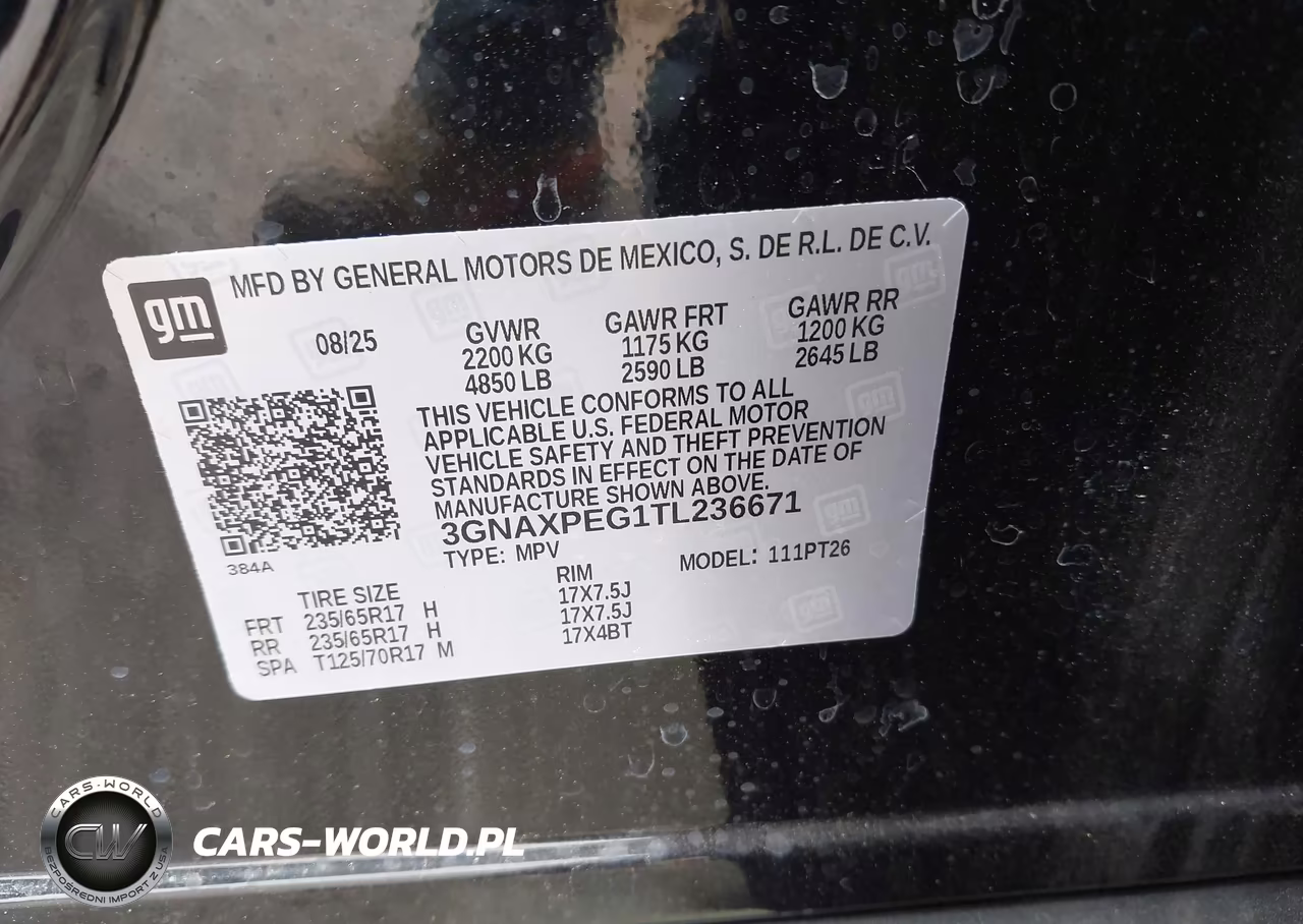 2026 Chevrolet Equinox Awd Lt VIN:3GNAXPEG1TL236671 - 9