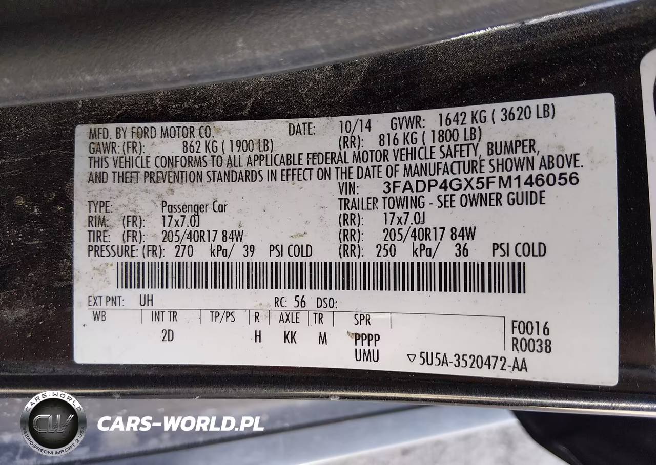 2015 Ford Fiesta St VIN:3FADP4GX5FM146056 - 9
