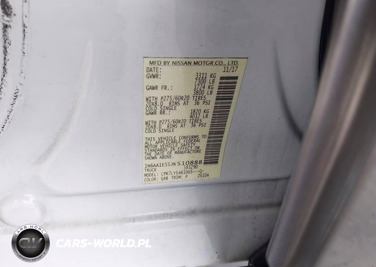 2018 Nissan Titan Platinum Reserve VIN:1N6AA1E55JN510888 - 9