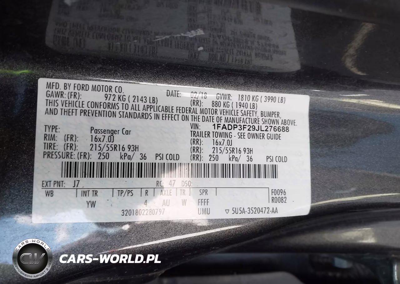 2018 Ford Focus Se VIN:1FADP3F29JL276688 - 9