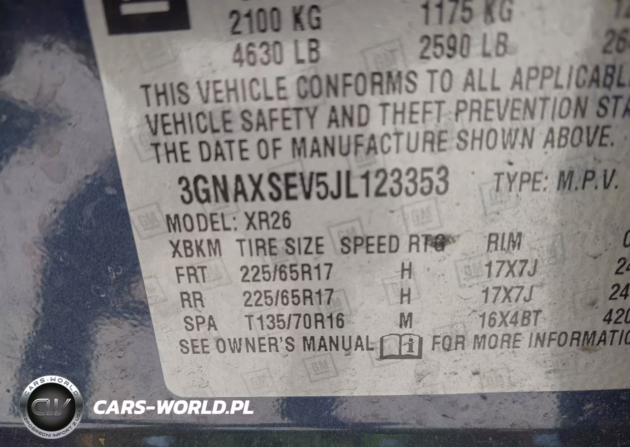 2018 Chevrolet Equinox Lt VIN:3GNAXSEV5JL123353 - 9