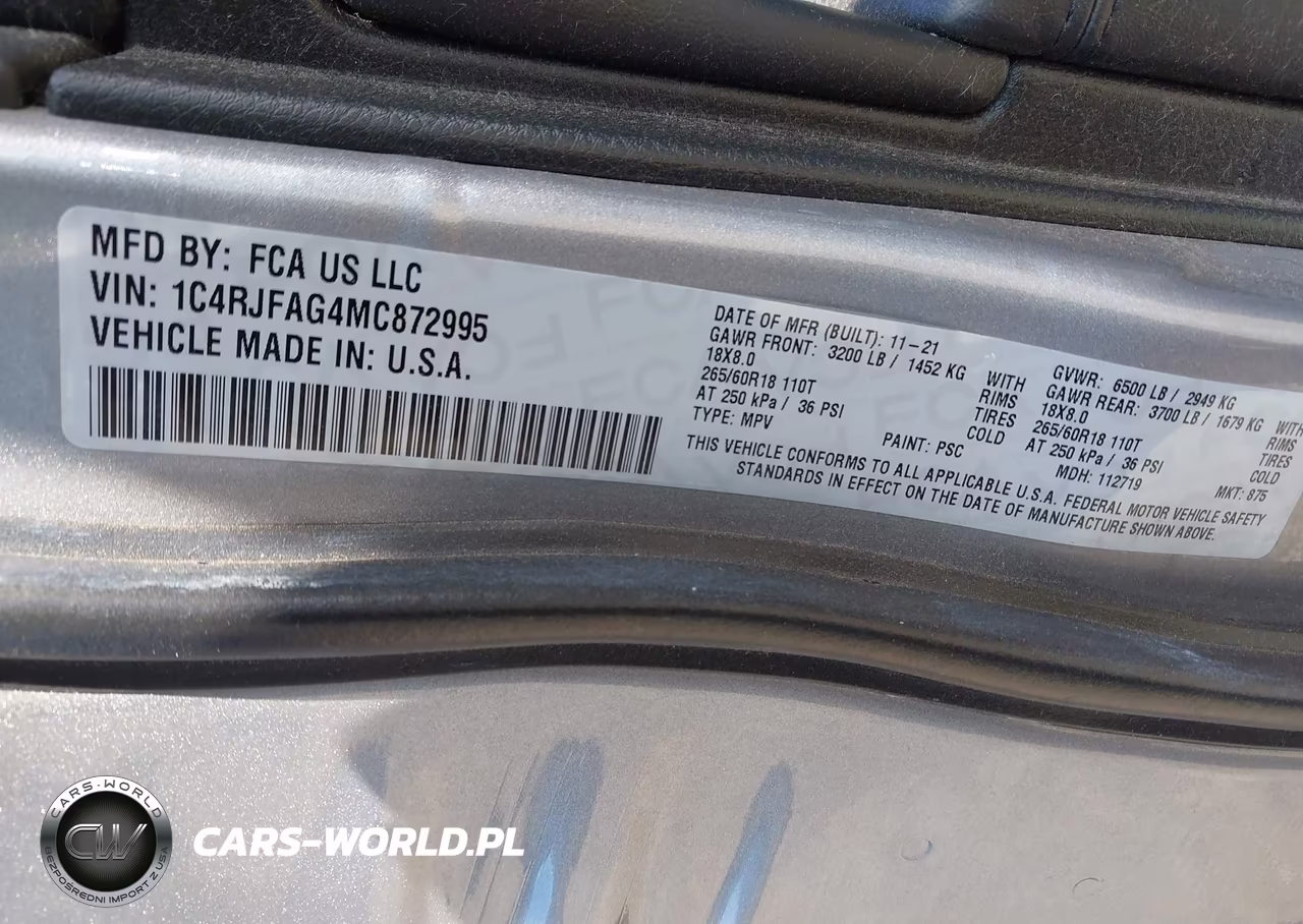 2021 Jeep Grand Cherokee Laredo E 4X4 VIN:1C4RJFAG4MC872995 - 9