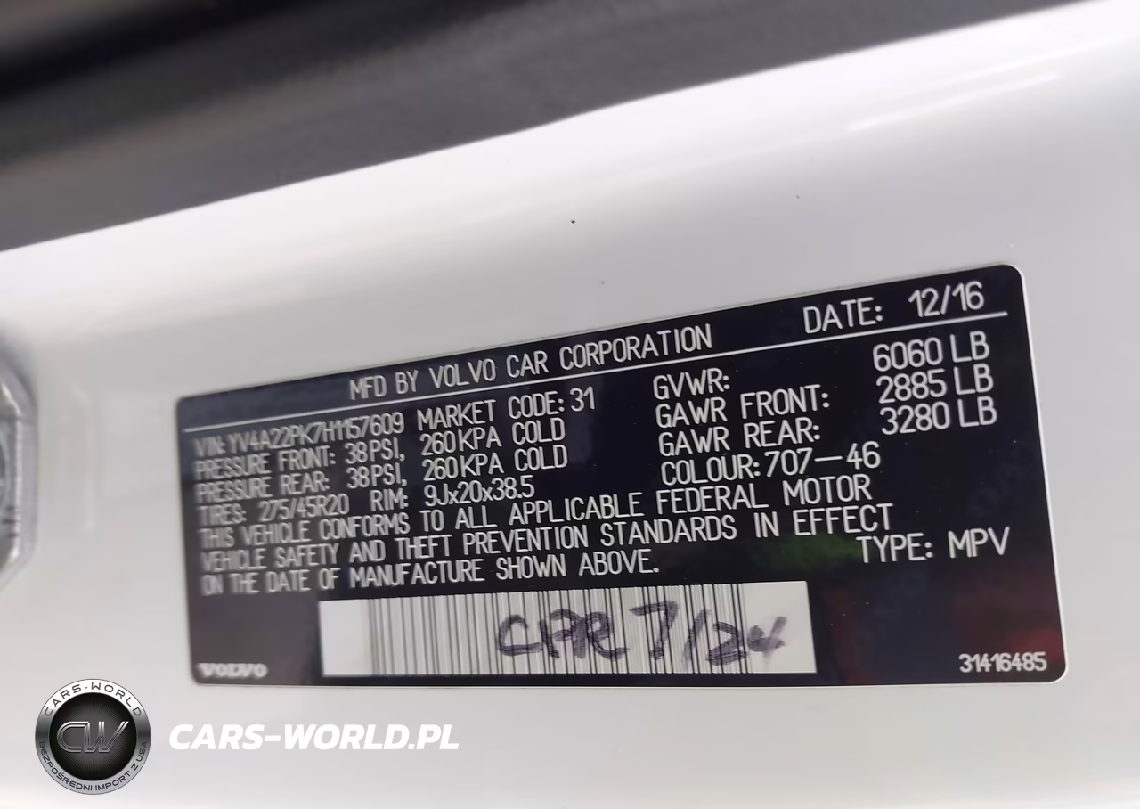 2017 Volvo Xc90 T6 Momentum VIN:YV4A22PK7H1157609 - 9