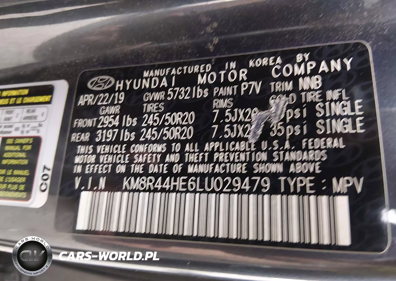 2020 Hyundai Palisade Sel VIN:KM8R44HE6LU029479 - 9