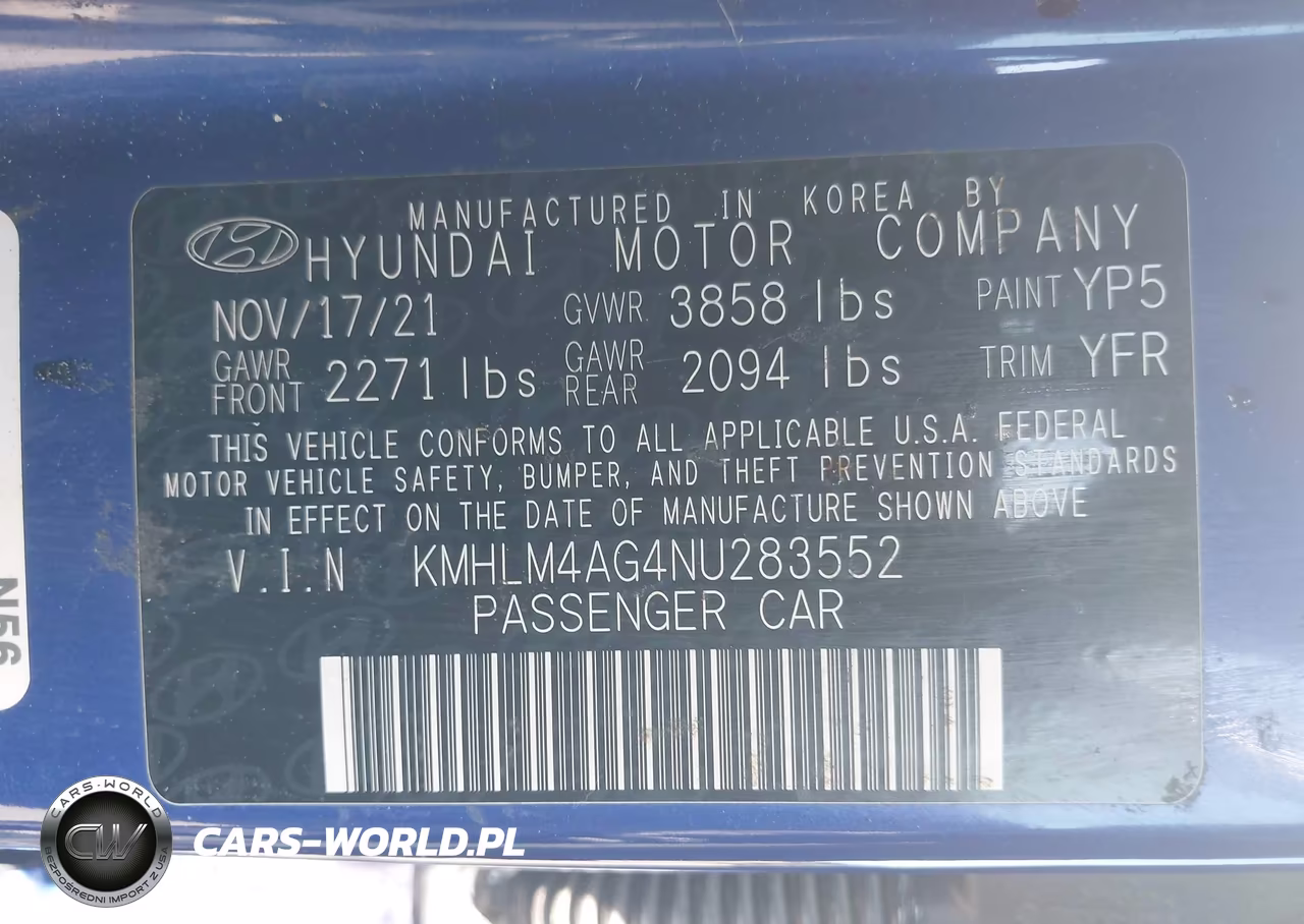 2022 Hyundai Elantra Sel VIN:KMHLM4AG4NU283552 - 9