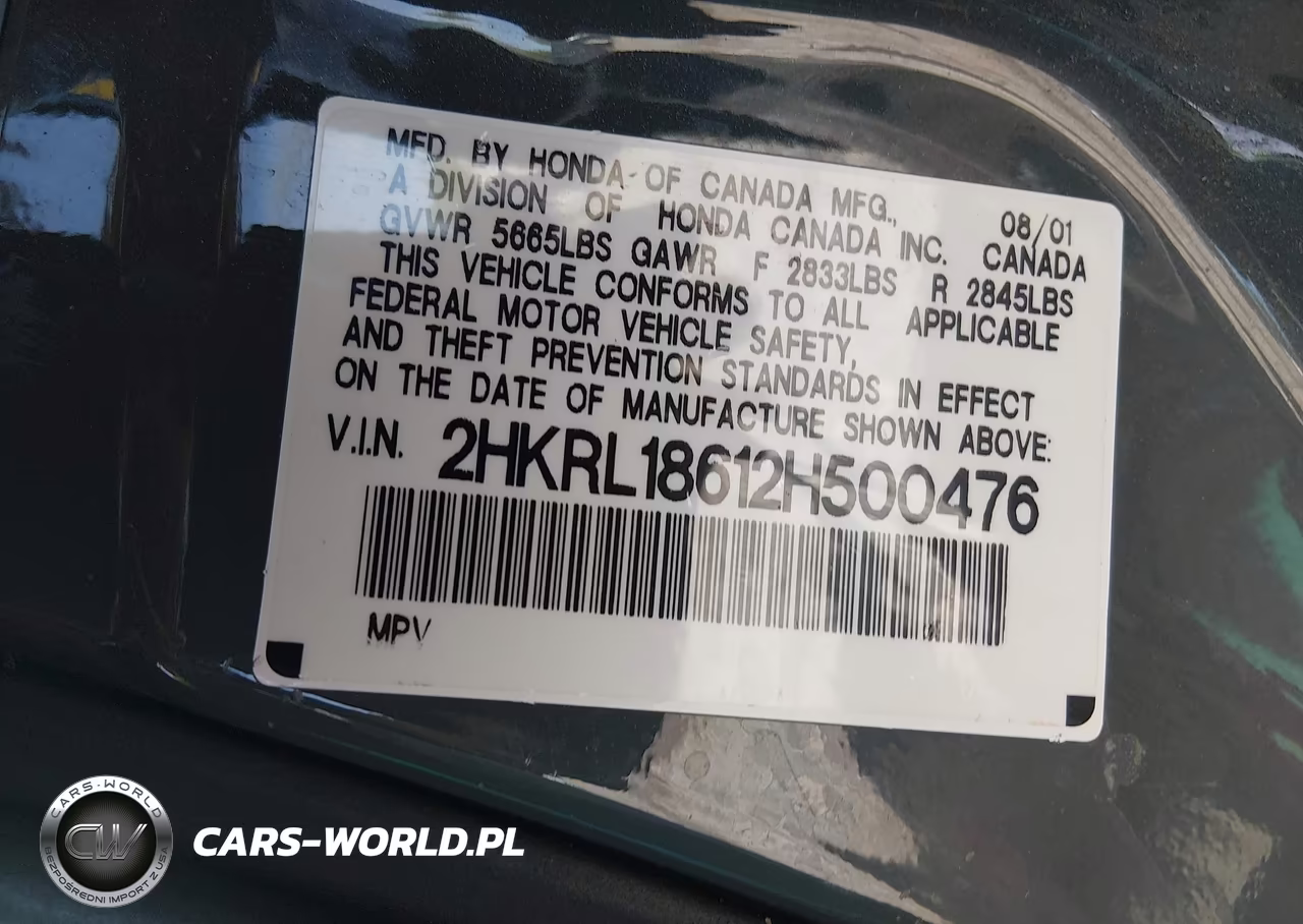 2002 Honda Odyssey Ex VIN:2HKRL18612H500476 - 9