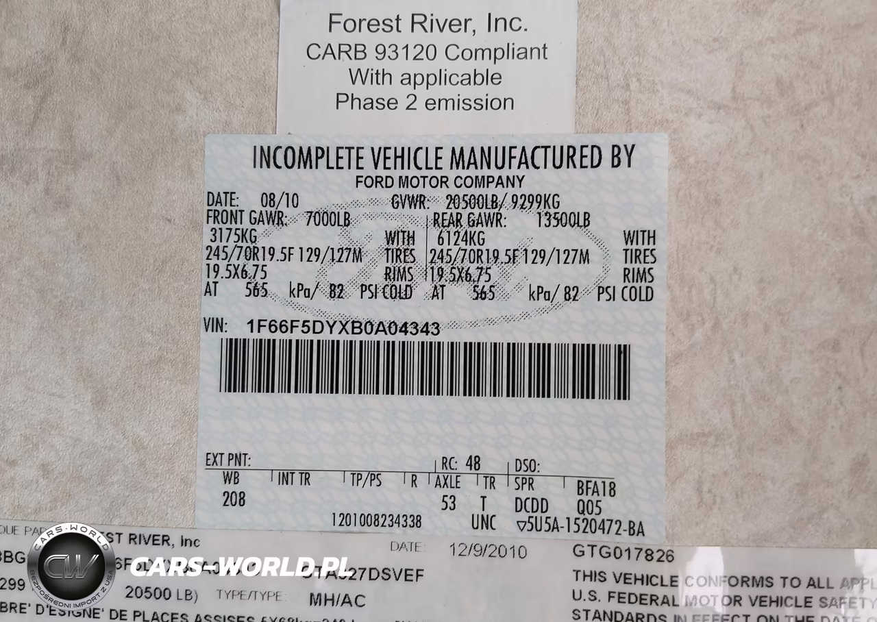 2011 Ford F53 VIN:1F66F5DYXB0A04343 - 9