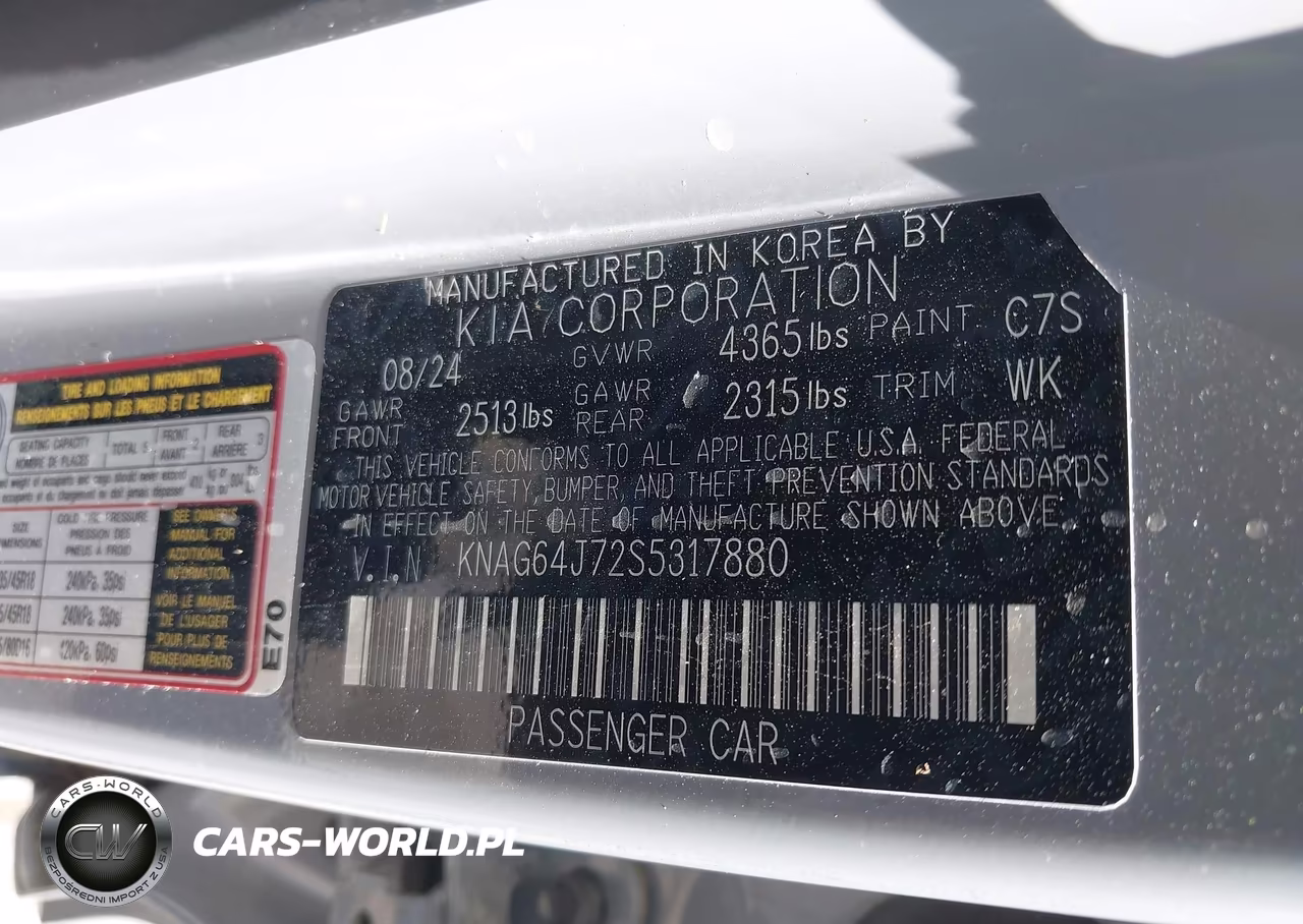 2025 Kia K5 Gt-Line VIN:KNAG64J72S5317880 - 9