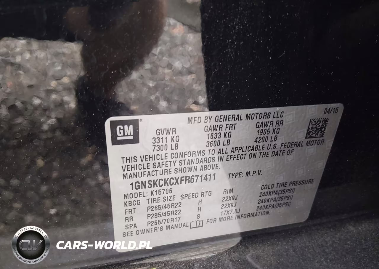 2015 Chevrolet Tahoe Ltz VIN:1GNSKCKCXFR671411 - 9