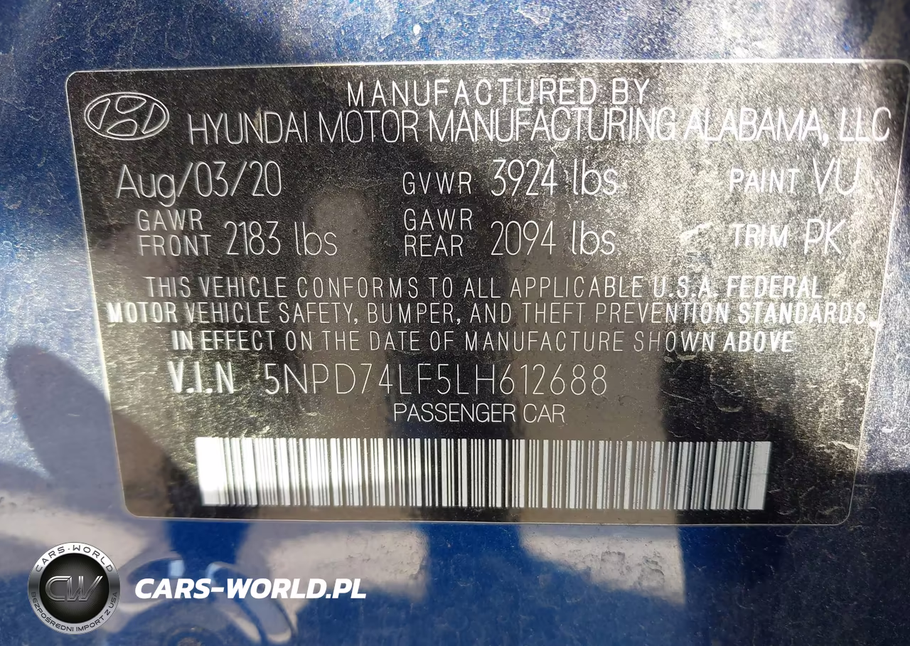 2020 Hyundai Elantra Se VIN:5NPD74LF5LH612688 - 9