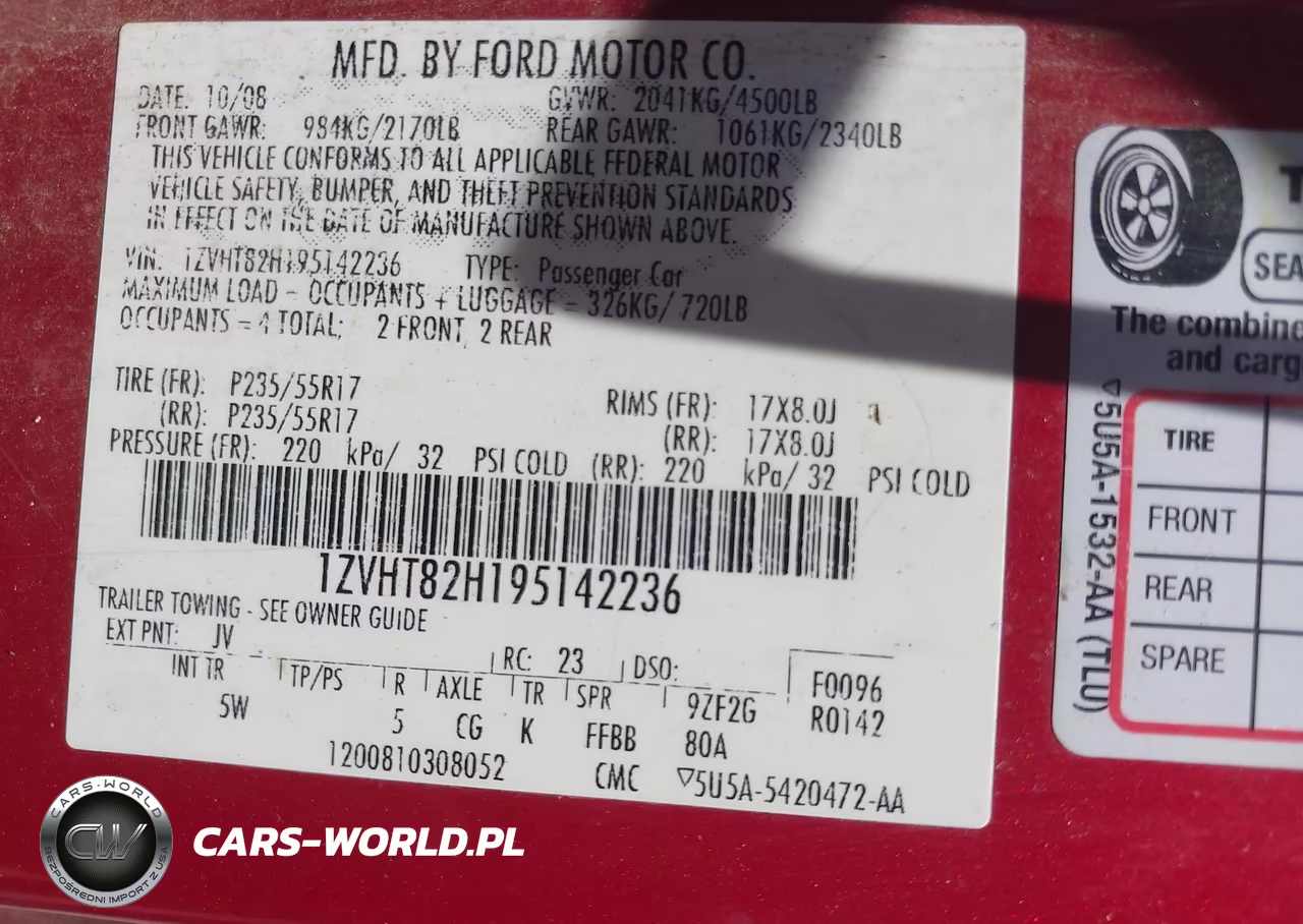 2009 Ford Mustang Gt-Gt Premium VIN:1ZVHT82H195142236 - 9