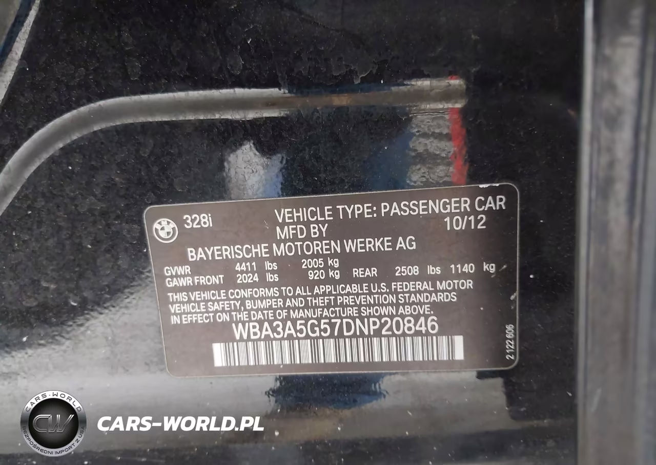 2013 BMW 328I VIN:WBA3A5G57DNP20846 - 9
