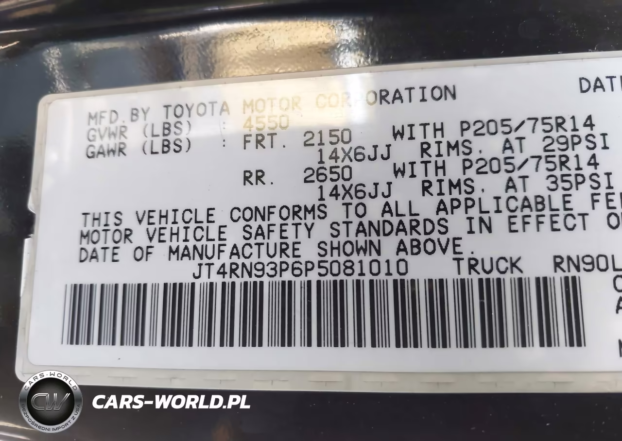 1993 Toyota Pickup 1-2 Ton Ex Long Whlbse Dx VIN:JT4RN93P6P5081010 - 9