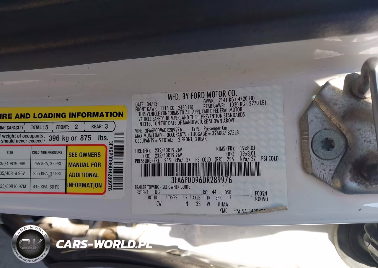 2013 Ford Fusion Titanium VIN:3FA6P0D96DR289976 - 9