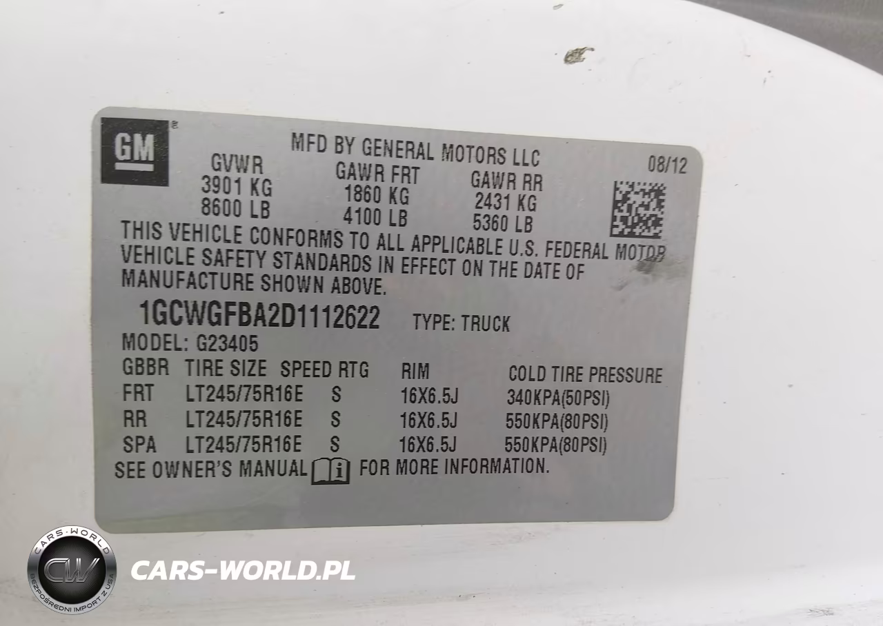 2013 Chevrolet Express 2500 Work Van VIN:1GCWGFBA2D1112622 - 9