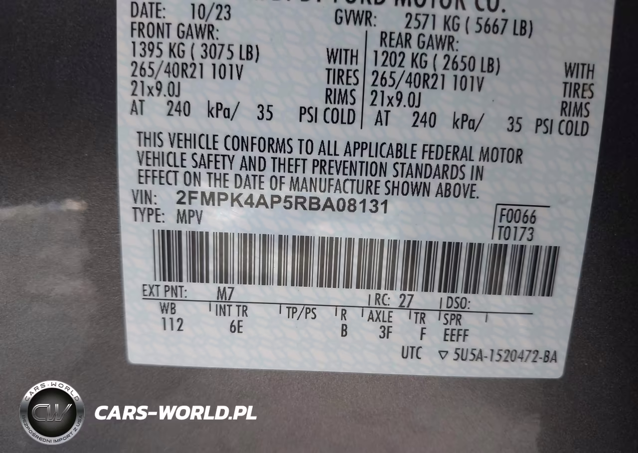2024 Ford Edge St VIN:2FMPK4AP5RBA08131 - 9