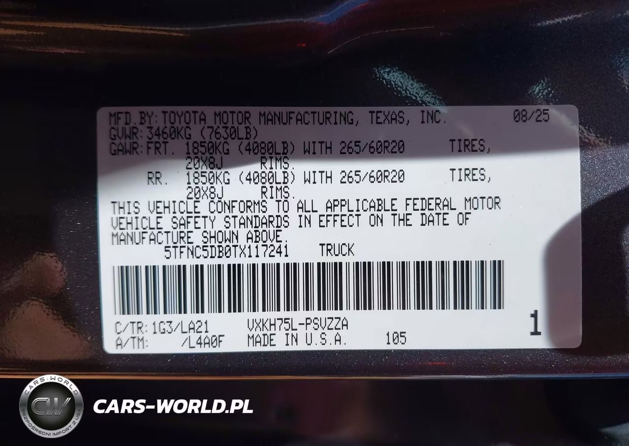 2026 Toyota Tundra Hybrid Platinum Hybrid Crewmax 5.5' Bed VIN:5TFNC5DB0TX117241 - 9