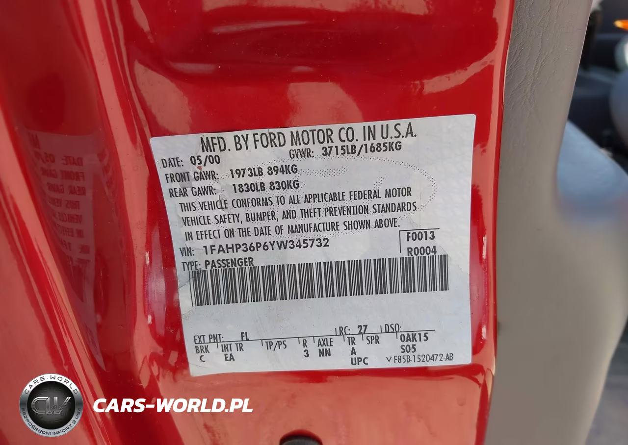 2000 Ford Focus Se VIN:1FAHP36P6YW345732 - 9
