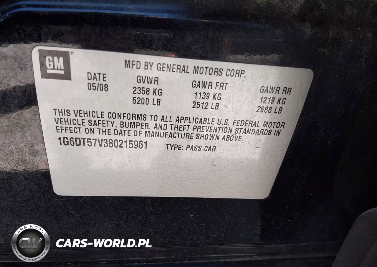 2008 Cadillac Cts Standard VIN:1G6DT57V380215961 - 9