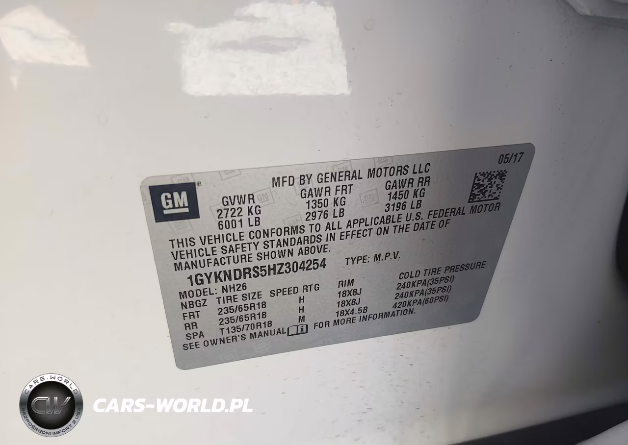 2017 Cadillac Xt5 Luxury VIN:1GYKNDRS5HZ304254 - 9