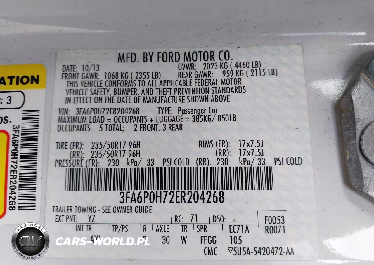 2014 Ford Fusion Se VIN:3FA6P0H72ER204268 - 9