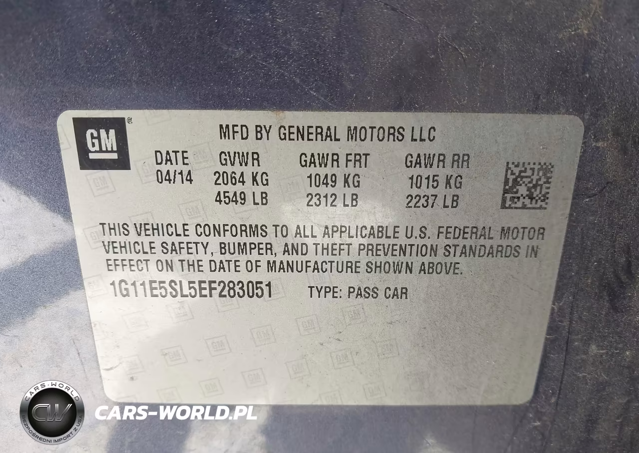 2014 Chevrolet Malibu 2Lt VIN:1G11E5SL5EF283051 - 9