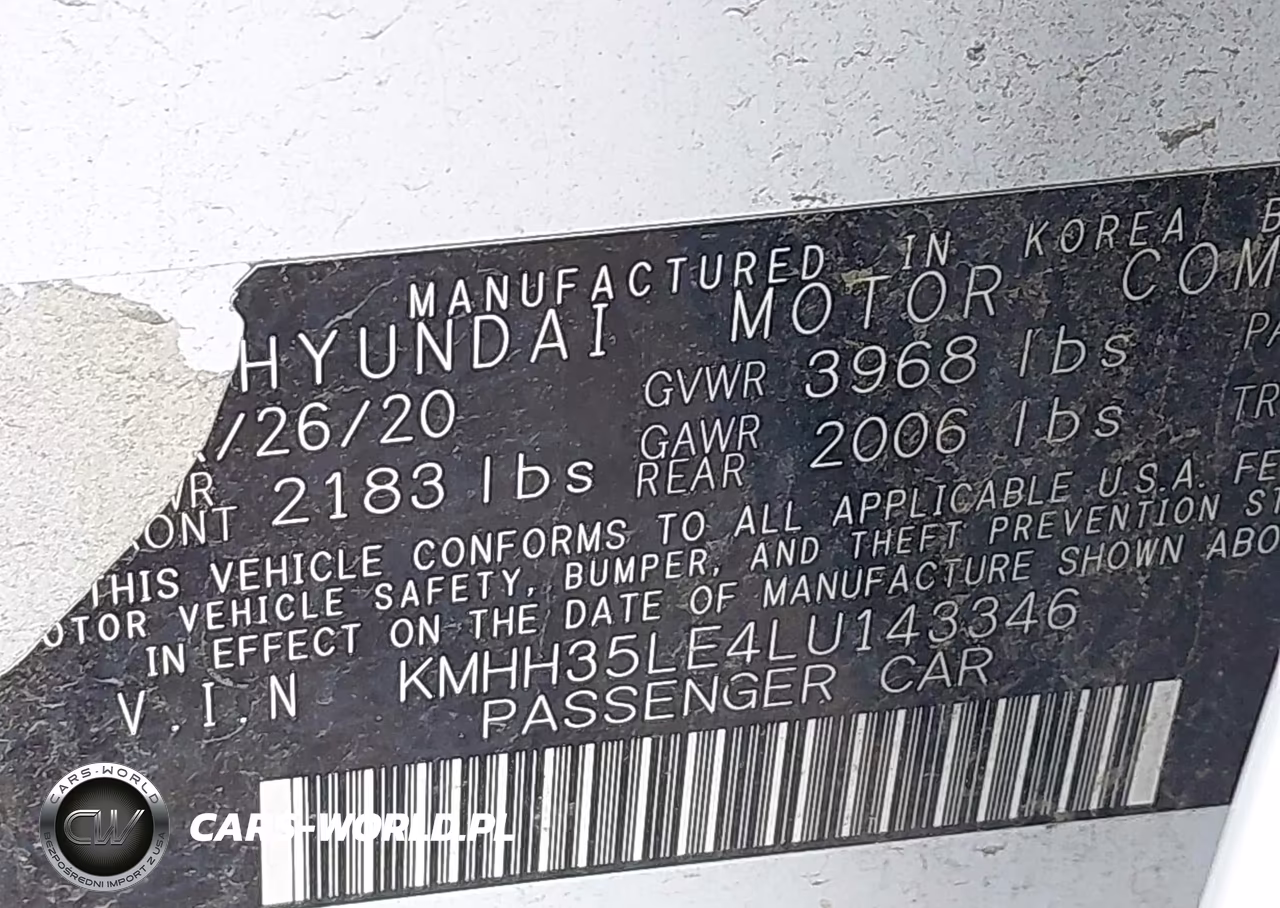 2020 Hyundai Elantra Gt VIN:KMHH35LE4LU143346 - 9