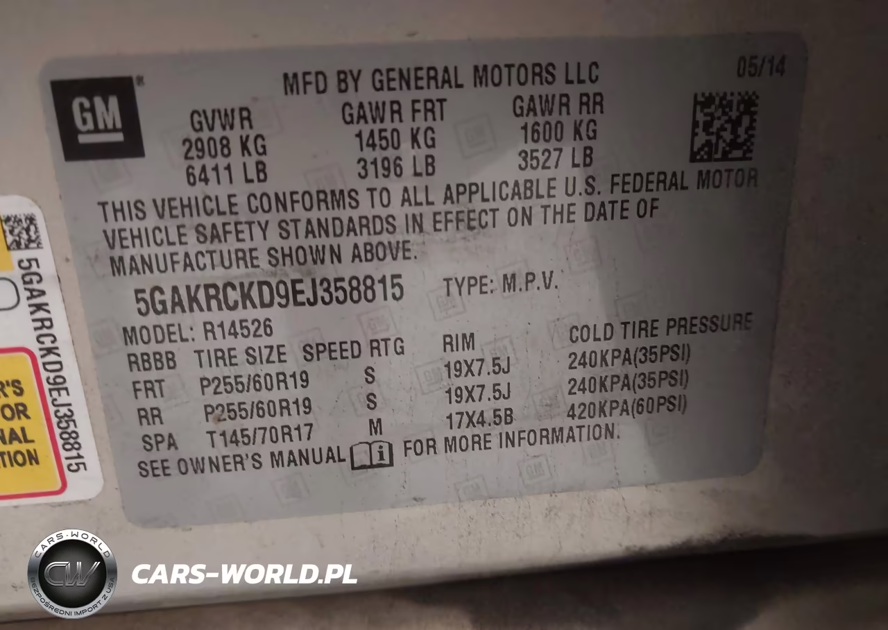 2014 Buick Enclave Premium VIN:5GAKRCKD9EJ358815 - 9