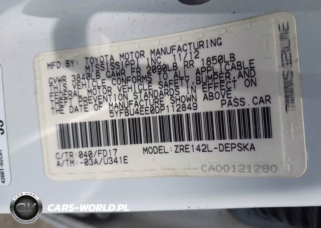 2013 Toyota Corolla S VIN:5YFBU4EE0DP112849 - 9