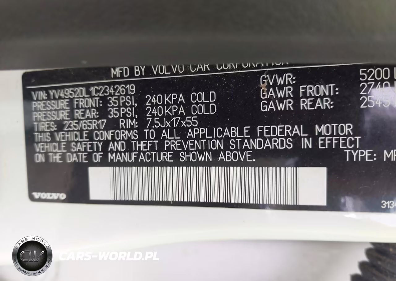 2012 Volvo Xc60 3.2-3.2 Platinum-3.2 Premier-3.2L Premier Plus VIN:YV4952DL1C2342619 - 9