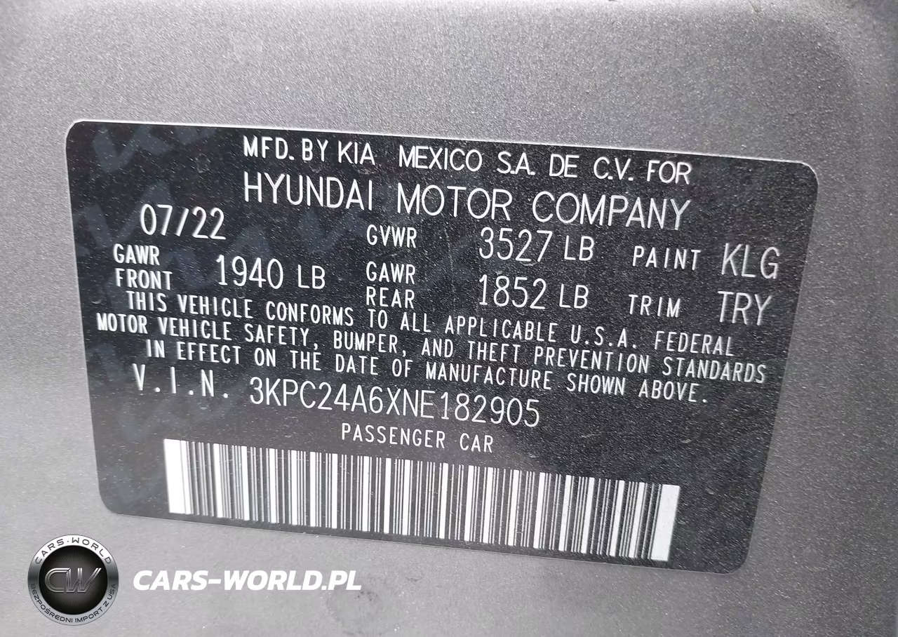 2022 Hyundai Accent Se VIN:3KPC24A6XNE182905 - 9