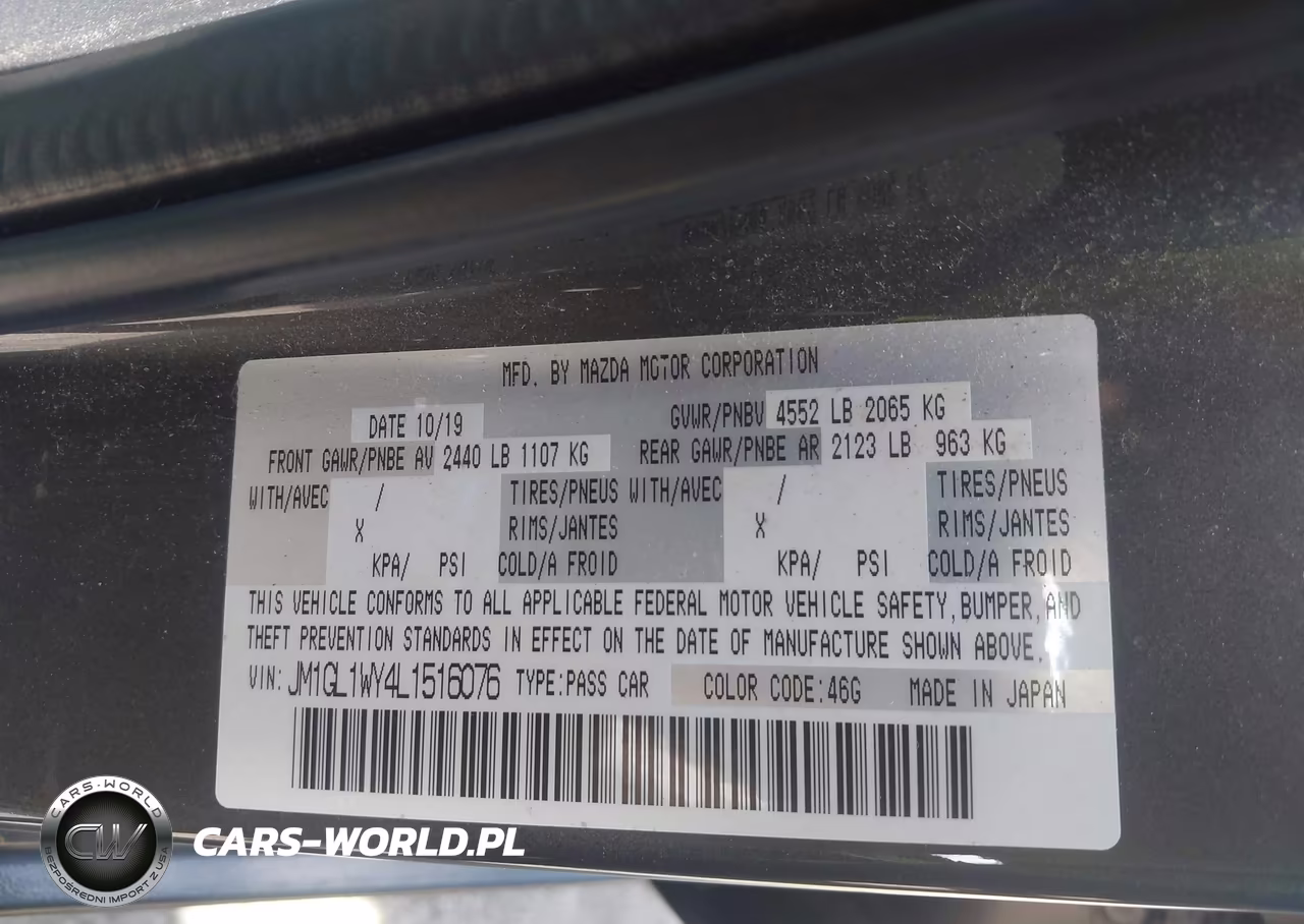 2020 Mazda Mazda6 Grand Touring Reserve VIN:JM1GL1WY4L1516076 - 9