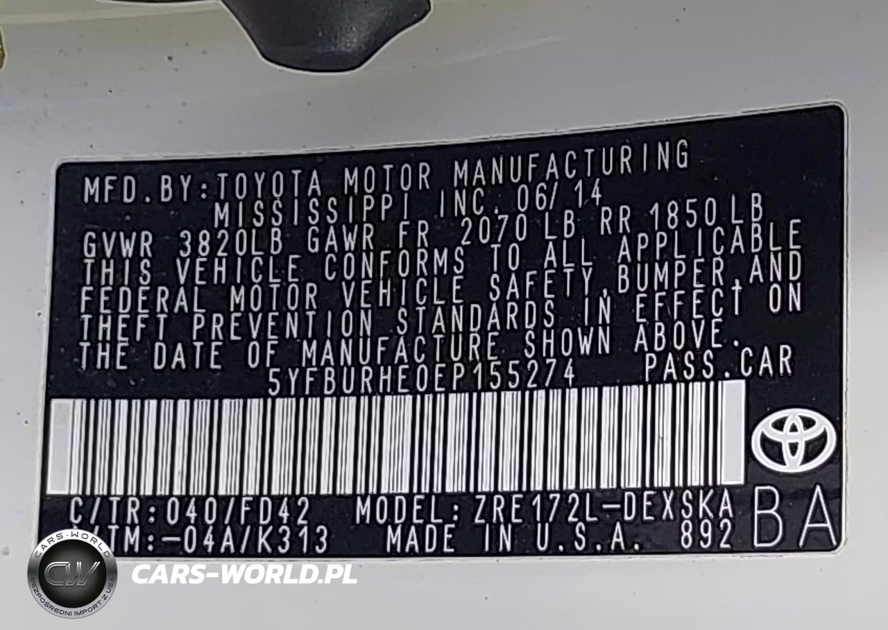 2014 Toyota Corolla S Plus VIN:5YFBURHE0EP155274 - 9