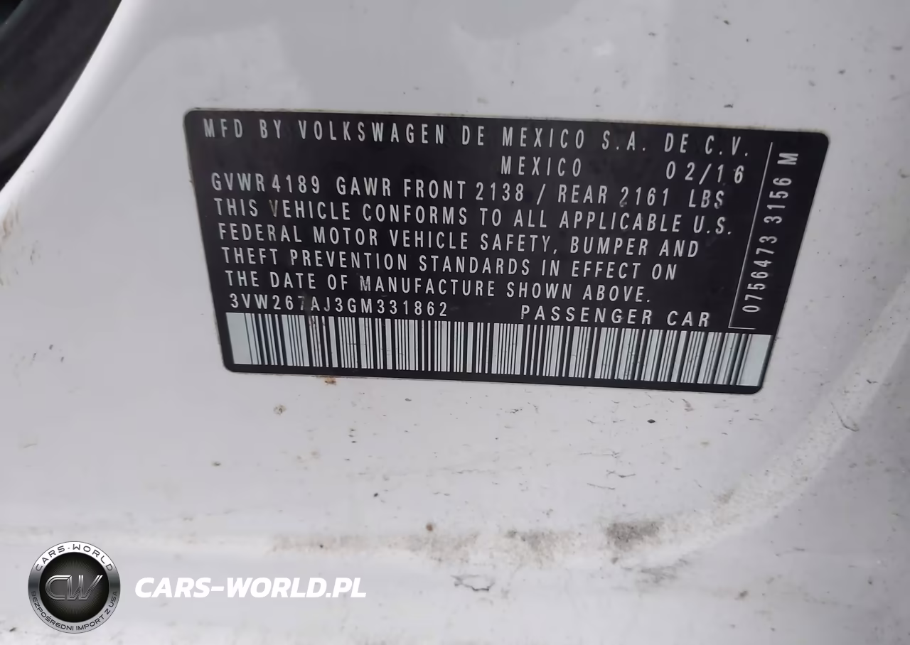 2016 Volkswagen Jetta 1.4T S VIN:3VW267AJ3GM331862 - 9