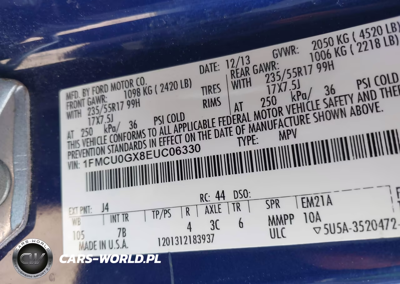 2014 Ford Escape Se VIN:1FMCU0GX8EUC06330 - 9