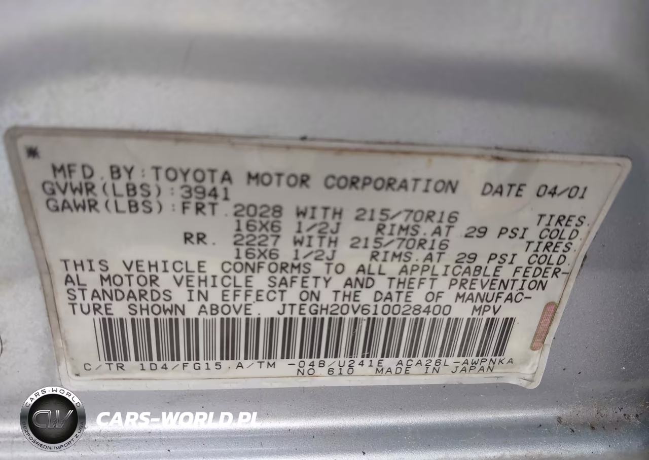 2001 Toyota Rav4 VIN:JTEGH20V610028400 - 9