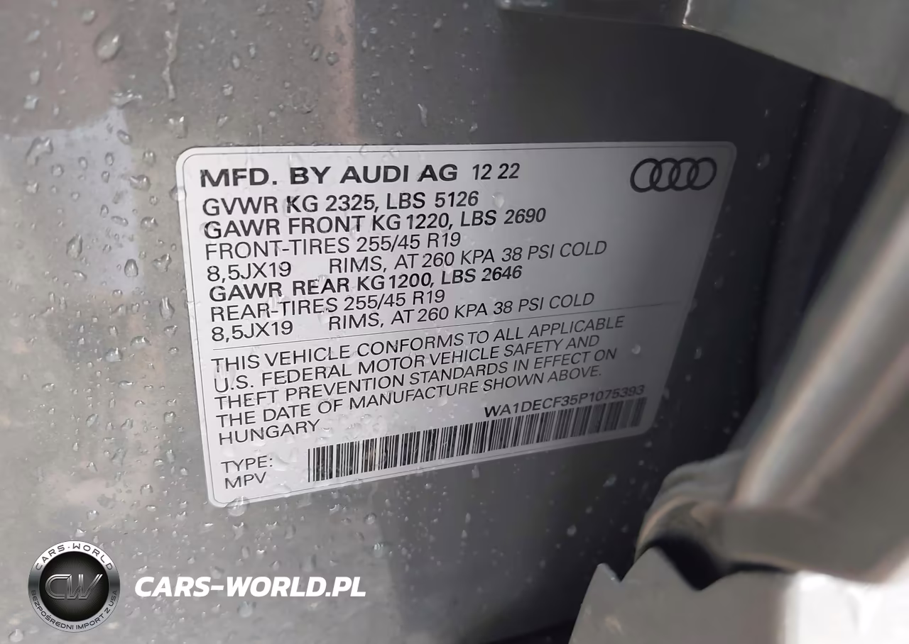 2023 Audi Q3 Premium 45 Tfsi S Line Quattro Tiptronic VIN:WA1DECF35P1075393 - 9