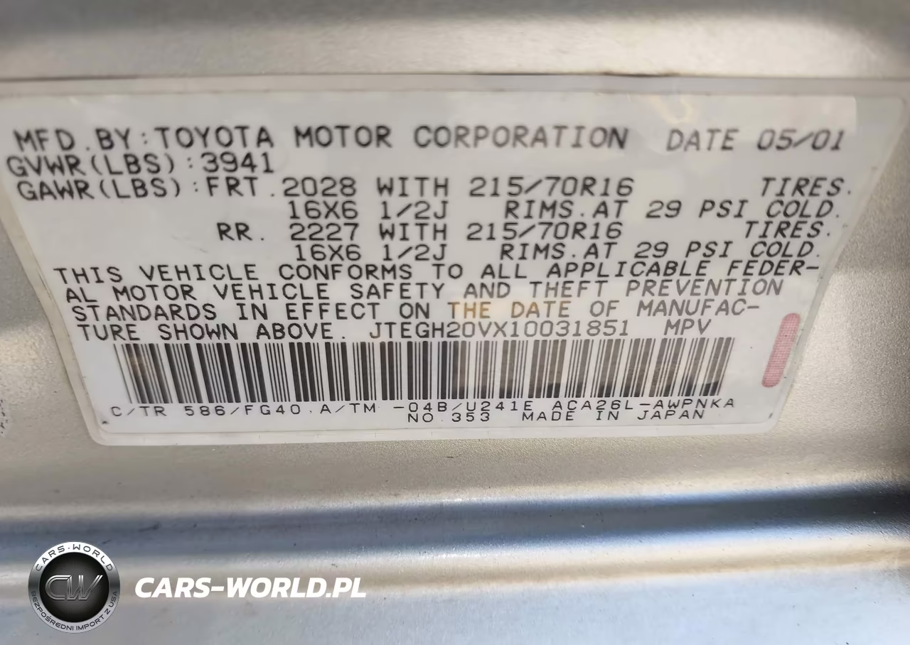 2001 Toyota Rav4 VIN:JTEGH20VX10031851 - 9