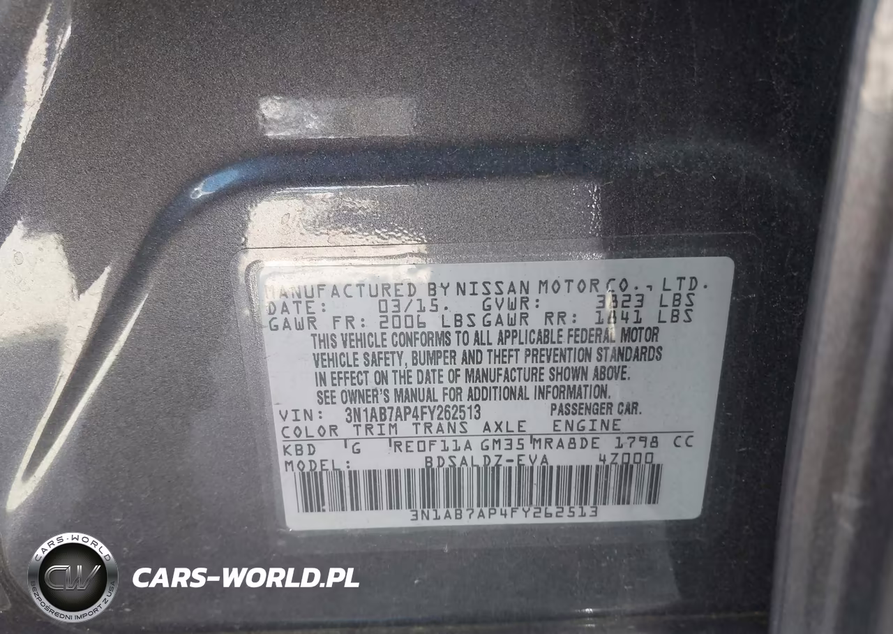 2015 Nissan Sentra Sv VIN:3N1AB7AP4FY262513 - 9