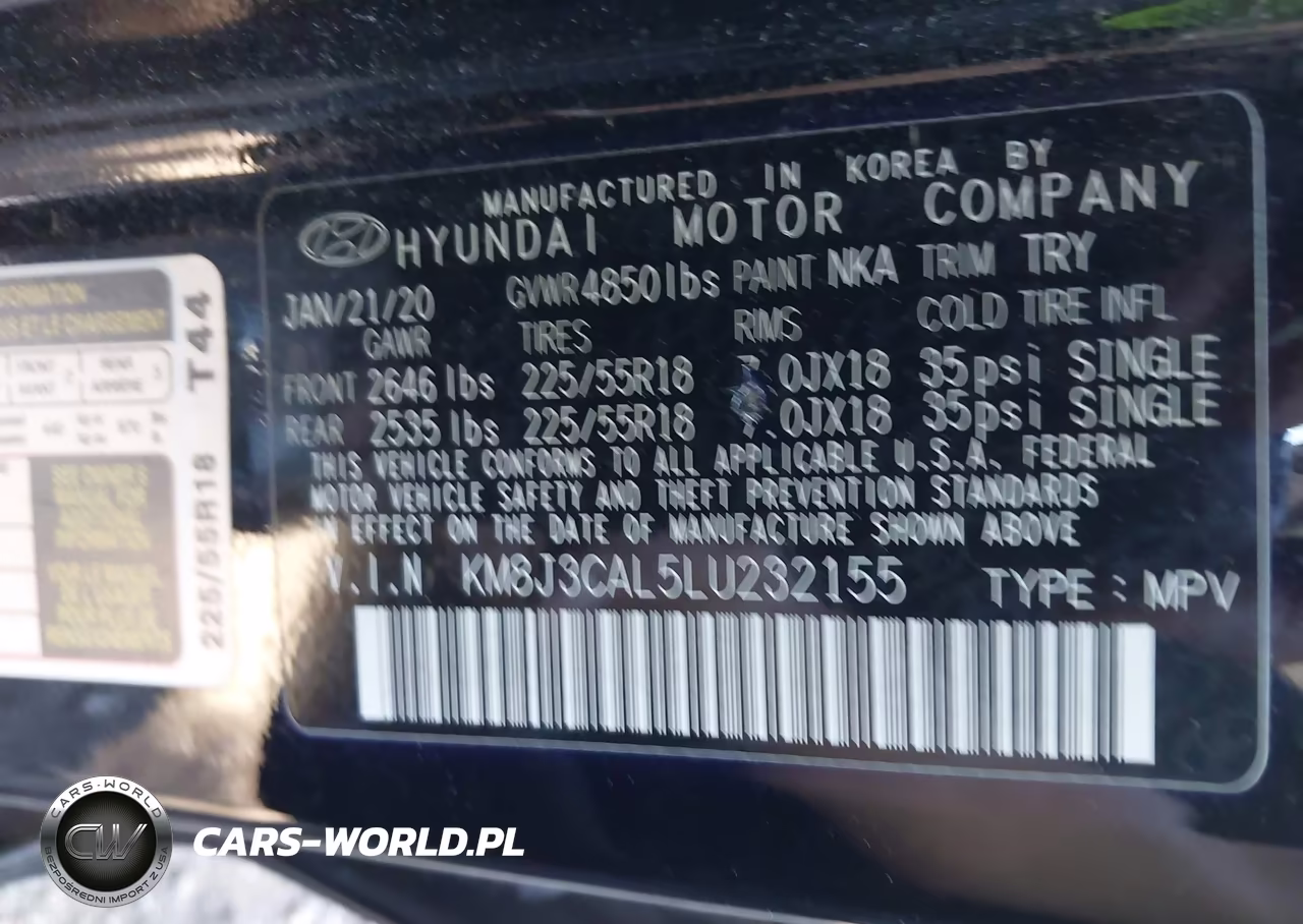 2020 Hyundai Tucson Ultimate VIN:KM8J3CAL5LU232155 - 9