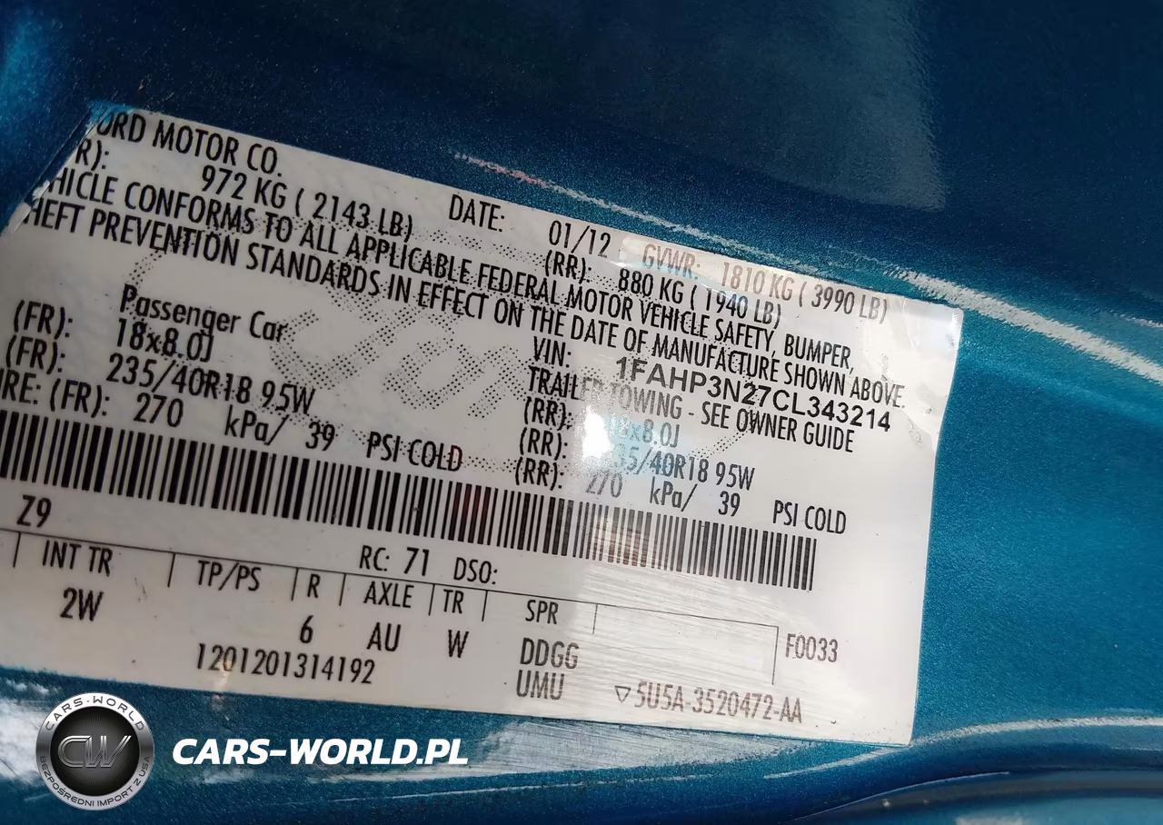 2012 Ford Focus Titanium VIN:1FAHP3N27CL343214 - 9