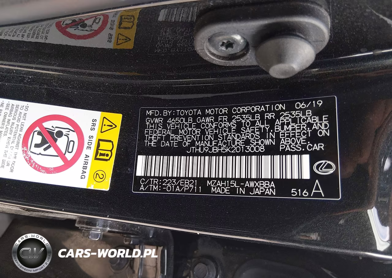 2019 Lexus Ux 250H F Sport VIN:JTHU9JBH5K2013008 - 9