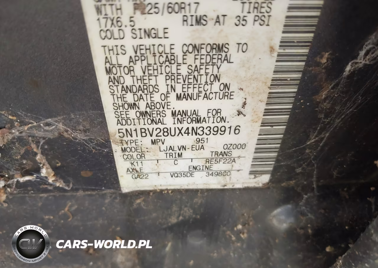 2004 Nissan Quest 3.5 Se VIN:5N1BV28UX4N339916 - 9
