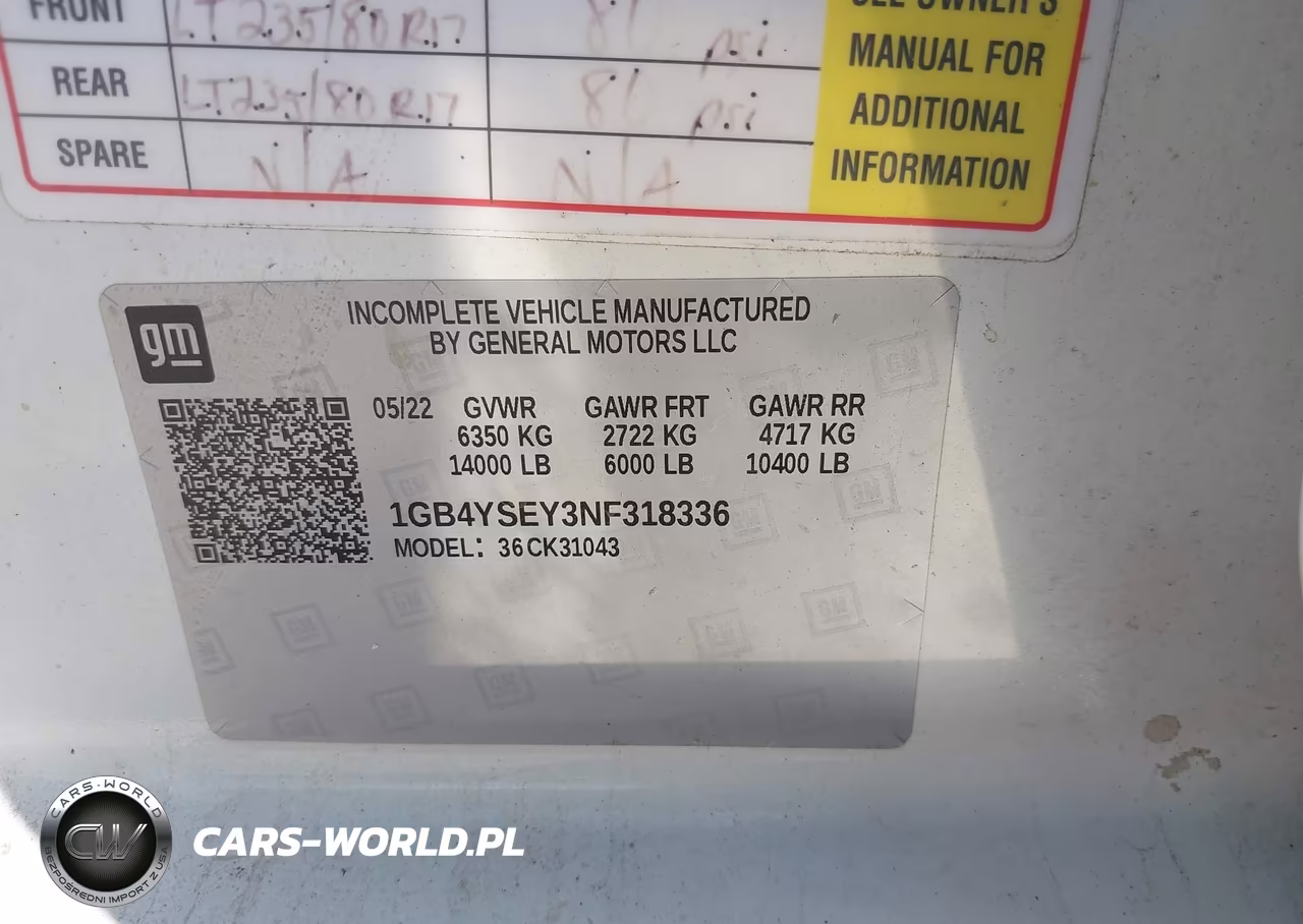 2022 Chevrolet Silverado 3500Hd Chassis Work Truck VIN:1GB4YSEY3NF318336 - 8