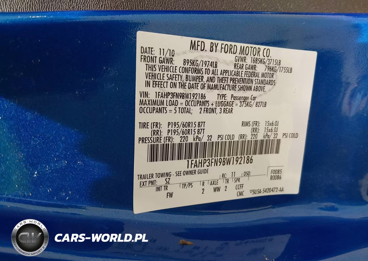 2011 Ford Focus Se VIN:1FAHP3FN9BW192186 - 9
